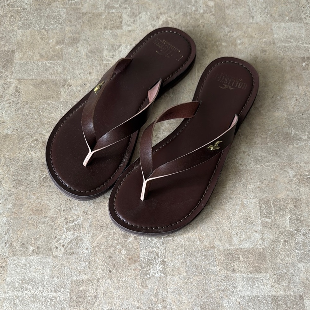 Hollister Brown Sandals Classic Thong Style